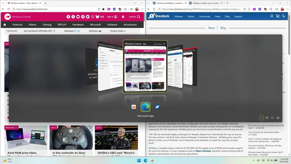 Το AltTabby ανανεώνει την εμπειρία Alt+Tab των Windows 11